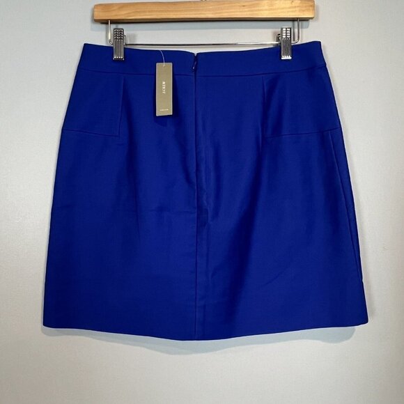 J. Crew Blue Short Skirt Double Surge Mini Skirt Size 8 New - Picture 5 of 9